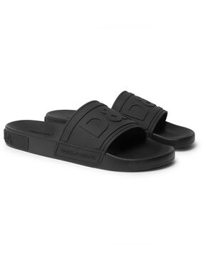 Brand new with box Dolce & Gabbana - Logo-Detailed Rubber Slides  size 5